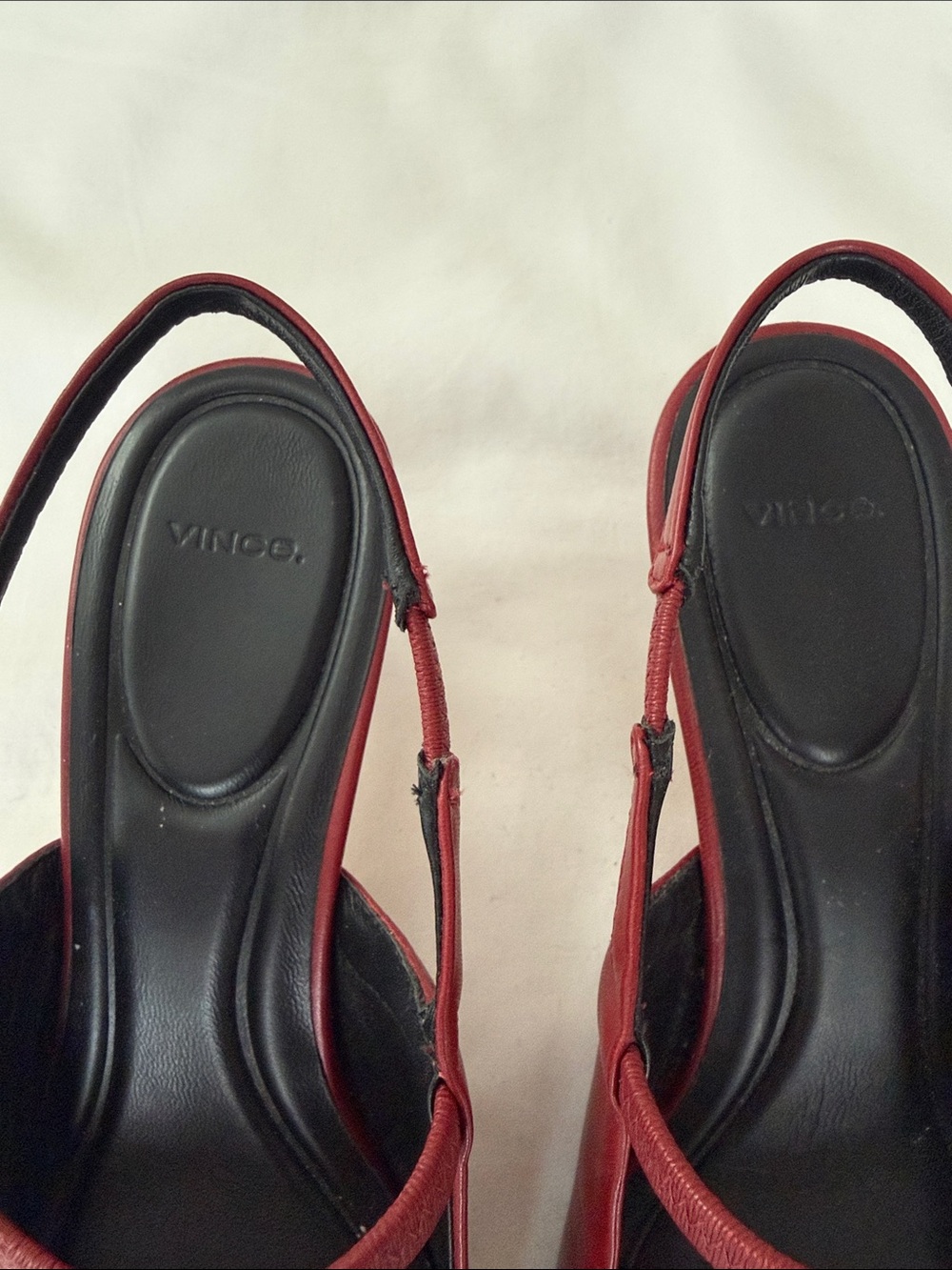 Vince Burgundy Pointed Slingback Flats with Black Insole - Picture 10 of 14